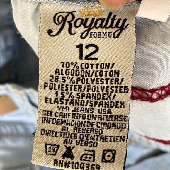 Royalty For Me WannaBettaButt Light Blue Cuffed Shorts Size 12 - Picture 8 of 11